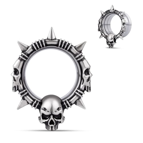 COOEAR Stainless Steel Melting Design Ear Expander, Stylish and Durable Ear Stretching Gauges Plugs. - color: S8794G, size: 16 mm