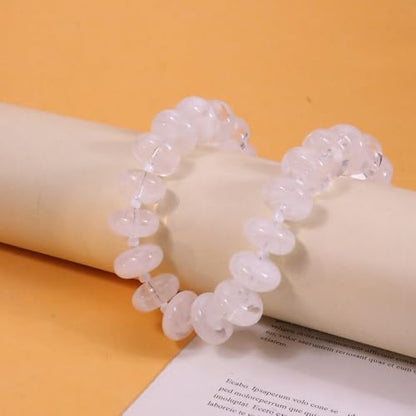 Beaded Necklace for Women Statement Chunky Necklace Boho Bead Choker Acrylic Big Bead Necklaces Summer Beach Jewelry for Women - color: White