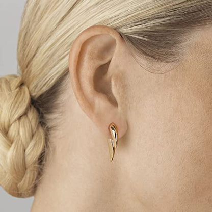 LOYATA Spike Earrings Gold Huggie Hoop Diamond Cubic Zirconia 14K Gold Plated Dainty Small Simple Hypoallergenic Geometric Jewelry Gift for Women - color: ED510