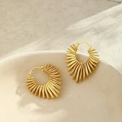 Chunky Hoop Huggie Dangle Tassel Pearl Bow Heart Charm Stud Cilp-on Earrings for Women, 14K Gold plated/Sterling Silver Plated CZ Large Jewelry Vintage Dainty Trendy Gift Daily Prom Party - style: Chunky Heart-GD