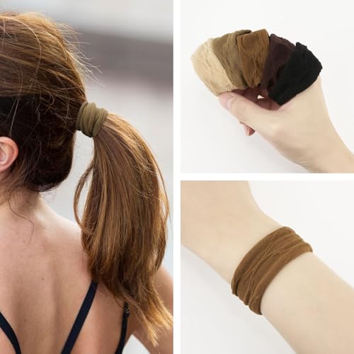 QIUTIMIY 10 Pcs No Damage Hair Ties Thick Hair Elastic Rubber Bands Hair Accessories Scrunchies Seamless for Women - color: Style 12