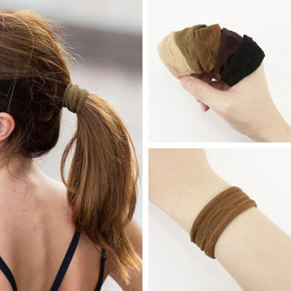 QIUTIMIY 10 Pcs No Damage Hair Ties Thick Hair Elastic Rubber Bands Hair Accessories Scrunchies Seamless for Women - color: Style 12