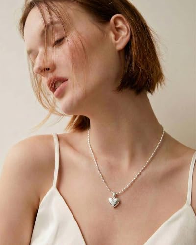 Interchangeable Removable CZ Charms Necklace, Gold Silver Stainless Steel Adjustable Box and Rice Bead Chain Minimalist Custom DIY Pendant Jewelry Gifts - color: Silver-B