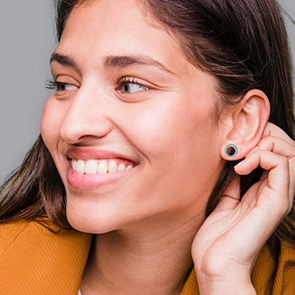 BodyJ4You 54PC Ear Stretching Kit 14G-12mm - Aftercare Jojoba Oil - Acrylic Plugs Gauge Tapers Silicone Tunnels - Lightweight Expanders Men Women - color: White