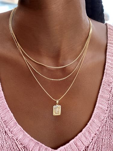 FOCALOOK Snake Chain Necklace, 1/1.2/1.5/2mm 14K Gold Plated Womens Chains | Hypoallergenic Stainless Steel Chain, Non Tarnish Rose Gold/Silver/Black Plated Finish, 14-30" Length for Everyday Layering - color: 1.2mm-14K Gold Plated, size: 14 Inches
