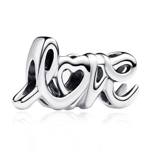 10 Pack Silver Bead Charms for Bracelets and Necklaces Pendant Dangle Beads Jewelry Gifts for Women Charm Set - color: Love Animals