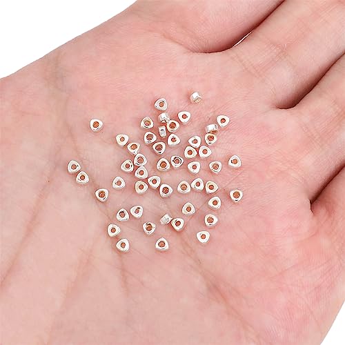 Silver Plated Triangle Spacer Beads 2.5x1.5mm 50pcs for Jewelry Making Findings Non Tarnish - color: Silver, size: 2.5x1.5mm Triangle