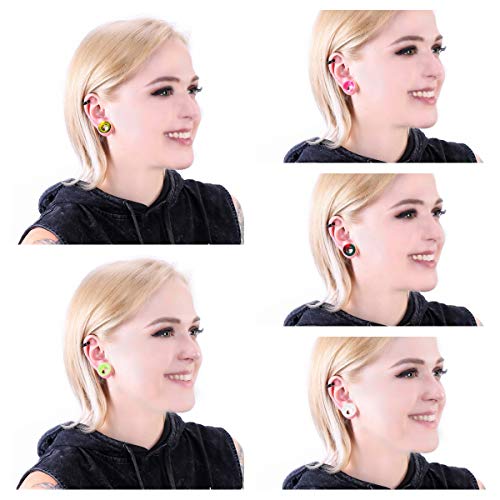 WBRWP 48/32/24/22/20/16/12pcs Ear Tunnels and Plugs - Double Flared Hollow Hard/Soft Silicone Ear Gauges - Ear Expander Stretcher Body Piercing Jewelry 8g-1" - color: 32pcs hard silicone set