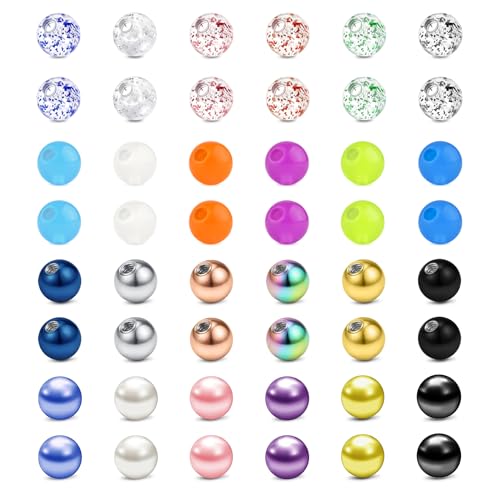 Briana Williams 16G 3mm Replacement Balls & 14G 5mm Piercing Balls & 16G 18G 2.5mm-8mm Piercing Balls for Body Jewelry Piercing Barbell Parts - color: B1 -16g, 3mm