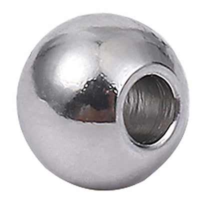 Stainless Steel Spacer Beads 3x2.5mm Round Loose Charm Caps Beads for DIY Jewelry Making 100pcs with 1mm Hole - color: 3x2.5mm 1mm