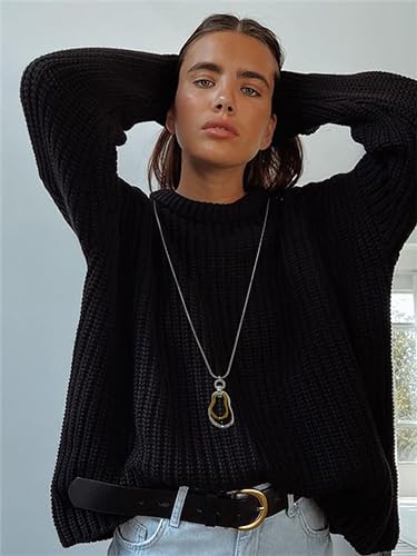 CLASSYZINT Long Silver Necklace For Women, Rope Chain Snake Chain With Pendant Necklace | Sweater Necklace | Teacher Gifts | Silver Pendants Necklace - color: Love Knots Necklace
