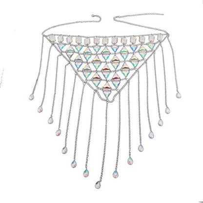 Women's Sexy Suit Body Chain - color: Silvery