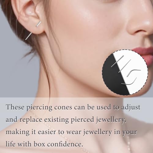 Piercing Taper Ball Grabber Tool Stainless Steel Nose Ear Piercing Kits | Nose Septum Eyebow Helix Conch Tragus Daith Piercing Jewelry Changing Tool,14G 16G 18G 20G Flat Back Earrings Applicator Tool - style: Female Thread Piercing Taper