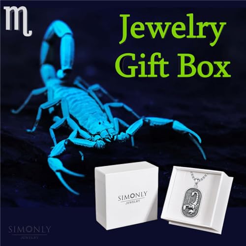 SIMONLY Zodiac Necklace 925 Sterling Silver Constellation Necklace Zodiac Sign Necklaces Horoscope Jewelry Christmas Birthday Astrology Gifts for Women Men Unisex - style: Scorpio
