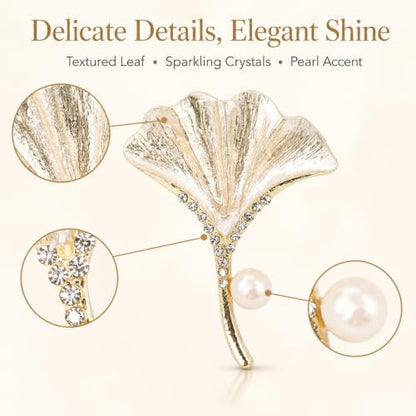 Brooch Pin for Women Rhinestone Peacock Crystal Delicate Animal Brooch Lapel Pins Girls Fashion Jewelry Gift for Christmas Brooch Birthday Jewelry Gift - style: silver Ginkgo