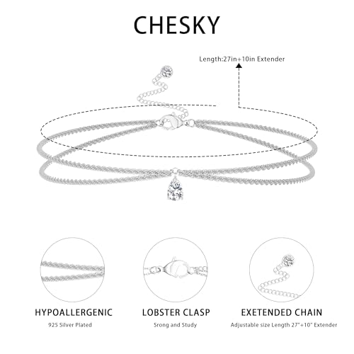 CHESKY Silver Plated Waist Chain Body Chain Jewelry, Belly Chain for Women - style: 5