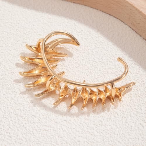 Ear Cuffs for Women, Hook without Pierced Ear Bone Clip Climber Earrings, Butterfly Shaped Ear Clip Wrap Around Earring No Piercing Cuff Earrings for Women - color: Gold-Cartilage