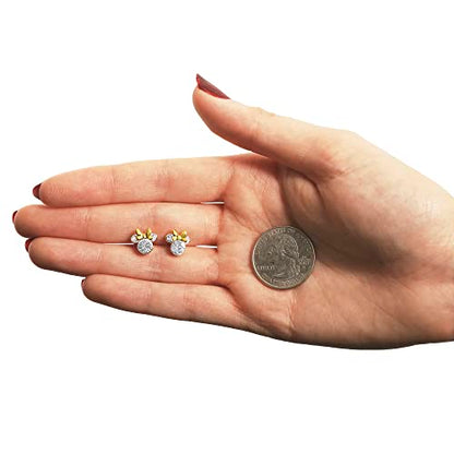 Minnie Mouse Birthstone Stud Earrings Women | Birthstone Earrings for Women - color: April-Yellow
