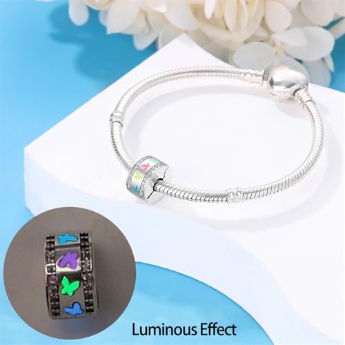 Pandach 925 sterling silver Clip Spacer Charm for Bracelet Clip Lock Stopper Bead Spacer European Openable Beads 2Pcs - style: 2-PAC627
