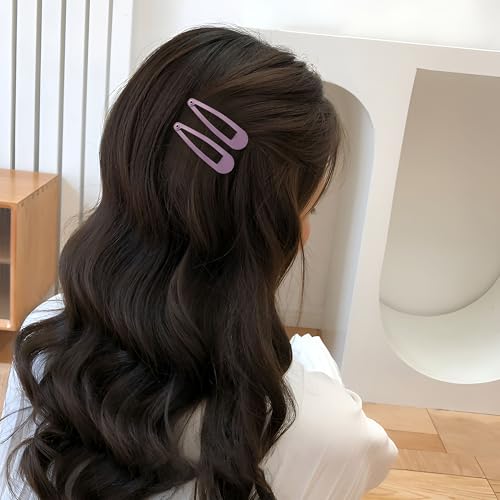 48 PCS Small Metal Barrettes For Women Non Slip Water Drop Snap Clips For Thick Thin Fine Hair Classic Accessories,Pink Blue Green,1.97 x 0.5 In - color: Pink Blue Green
