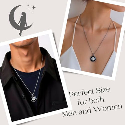 Custom Moon Phase Necklace Gift for Birthday | Personalized Name and Special Date Engraved Pendant with Gift Box, Handmade Jewelry for Birthday, Anniversary, or Memorial - style: Name & Date