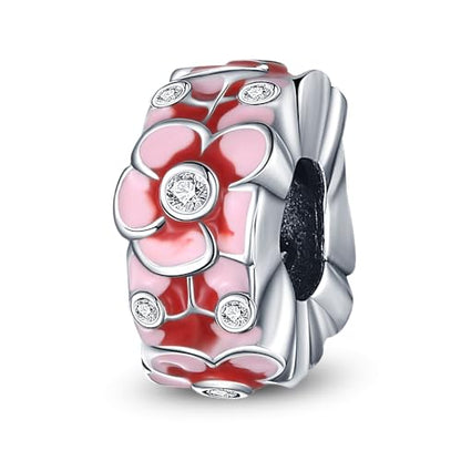 Pandach 925 sterling silver Clip Spacer Charm for Bracelet Clip Lock Stopper Bead Spacer European Openable Beads 2Pcs - style: 2-PAC142
