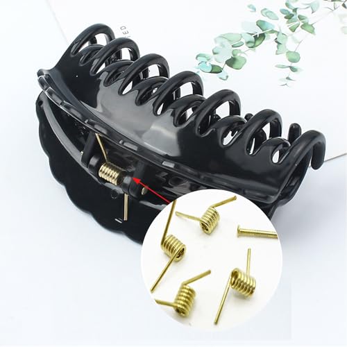 8 Set Hair Claw Clip Spring Replacement with Central Axle Rod for Large Medium Claw Clips Hairpin Squre Rectangle Butterfly Jaw Clamp Repair Parts