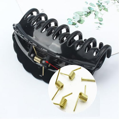 8 Set Hair Claw Clip Spring Replacement with Central Axle Rod for Large Medium Claw Clips Hairpin Squre Rectangle Butterfly Jaw Clamp Repair Parts