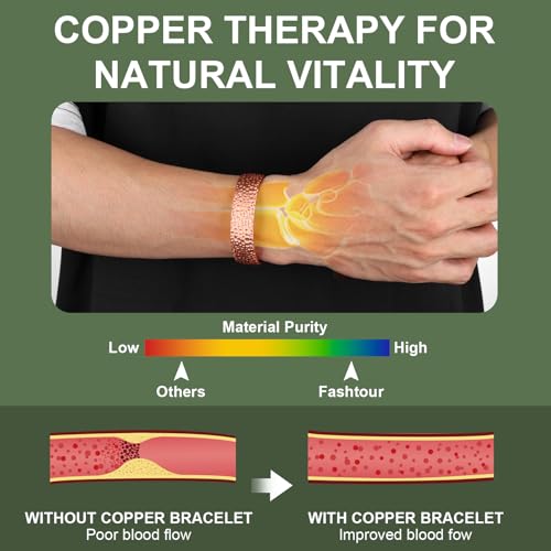 Pure Copper Bracelet – Copper Bracelet for Men & Women – 100% Solid, Raw & Uncoated Handmade Hammered Tibetan Cuff Bangle - color: Classic Hammered Texture