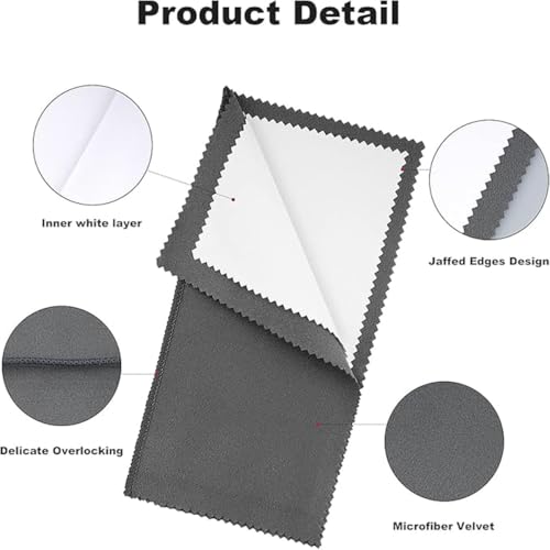 Syyflibb Polishing Cleaning Cloth for Gold, Silver, and Platinum Jewelry, – 1 Ultra-Soft Brushes Wave,Rings & Chains | Tarnish Removal (Black) (Purple) - color: Purple