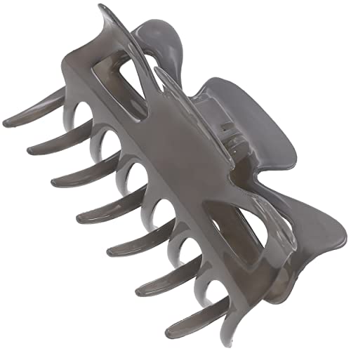 Camila Paris CP3508 French Hair Clip for Women, 3.5 inch Gray for Thick Volume Hair, Girls Hair Claw Clips Jaw, Durable Styling Hair Accessories for Women, Strong Hold No Slip Grip, Made in France - color: Gray 3.5"