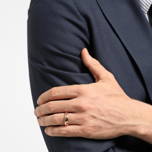 TRUMIUM 2mm 4mm 6mm 8mm Tungsten Wedding Band Ring for Men Women Silver/Rose Gold Plated/Rainbow/Gold Plated Domed High Polish Engagement Promise Rings Comfort Fit 4-15 - color: 6mm rose gold plated