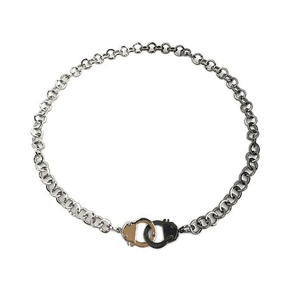 Succuba Stainless Steel Handcuff Choker Necklace Chain Pendant Choker Collar Necklace for Women and Men from 16 to 24 Inches with Box - color: C, size: 18 Inches