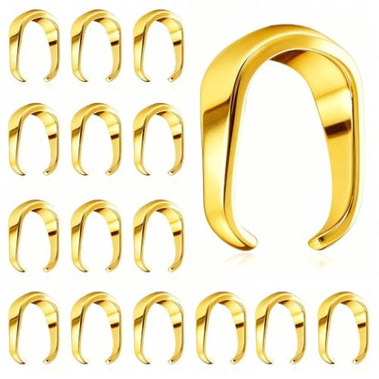 100PCs Stainless Steel Clip Bail Clasps for Jewelry Making (Gold Plated) | Sturdy, Fadeless, Water Proof, 0.24 Inch, Pendant Holders, Necklace Charm Findings, Jewelry Making - color: Gold Plated