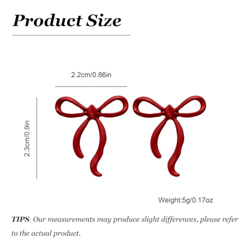 Bow Earrings Red Earrings for Women Dangle Cute Earrings Red Stuff Jewelry Outfits Accessories Gifts for Girls - color: A9:red bow earrings