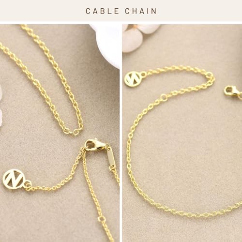 Solid 925 Sterling Silver Bracelets for Women, Dainty Interlocking Circles Cubic Zirconia Adjustable Chain Bracelet, Trendy Stackable Link Bracelets, Simple Cute Jewelry Gifts - color: Gold Cable Chain