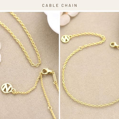 Solid 925 Sterling Silver Bracelets for Women, Dainty Interlocking Circles Cubic Zirconia Adjustable Chain Bracelet, Trendy Stackable Link Bracelets, Simple Cute Jewelry Gifts - color: Gold Cable Chain