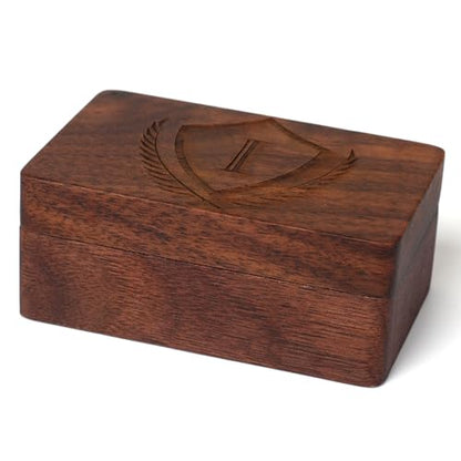 Mens Initial Cufflinks and Tie Clip A-Z Alphabet Letter Black Stainless Cuff Links Tie Bar with Engraved Walnut Wood Box Groom Groomsman Wedding Set - style: Classic-I