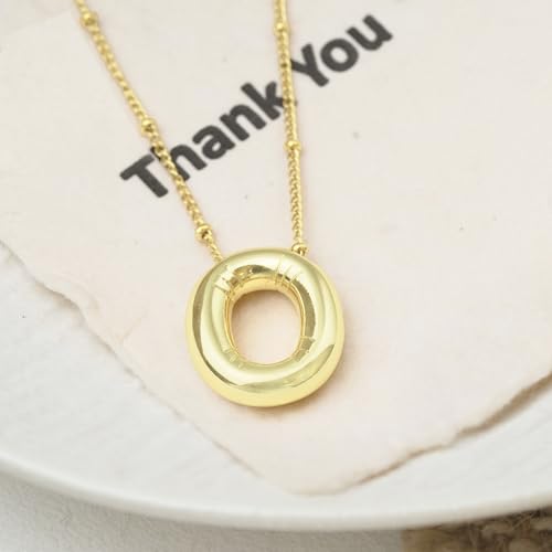 2 PCs Gold Plated Necklace Set for Women - Non Tarnish Jewelry Gift with Fashion Design - style: 2 PCs O Style