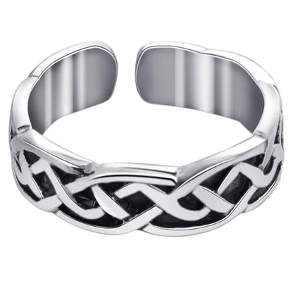 Gem Avenue 925 Sterling Silver Toe Rings Collections – Beach, Celtic, Heart, Dolphin, Flower & More Designs for Women – Elegant Adjustable Summer Jewelry - style: Style 10