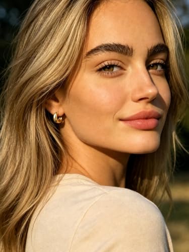 Bestyle Gold Huggies Earrings for Women Hypoallergenic 925 Sterling Silver Post Huggie Hoop Earrings Thick Lightweight Small Hoop Earrings 8/10/12/14mm - color: Gold, size: 10mm