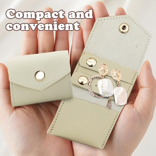 Mini Travel Jewelry Roll Bag with Buckle, Foldable Multifunctional Mini Travel Jewelry Case, Jewelry Roll Storing Rings, Necklaces, Earrings (Grey) - color: Grey
