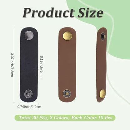 8PCS 2 Colors PU Leather Silk Buckle Ring Solid Color Leather Scarf Holder Scarf Clasp Clips