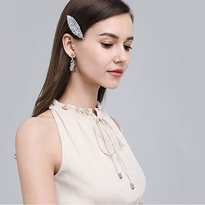 15 Pairs Wholesale Clip on Earrings for Women Trendy,Lightweight Clipon Earrings for Women in Silver Tone - style: Style C