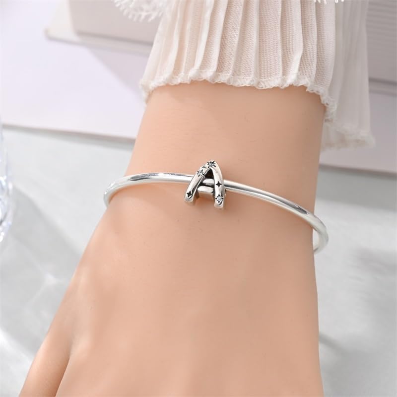 Gold Flower Family Charms for Bracelet Bead Charm for Women Jewelry Present - style: Letter A Charm