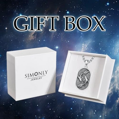 SIMONLY Zodiac Necklace 925 Sterling Silver Constellation Necklace Zodiac Sign Necklaces Horoscope Jewelry Christmas Birthday Astrology Gifts for Women Men Unisex - style: Pisces
