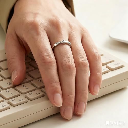JUDE Jewelers 2mm Stainless Steel Stackable Eternity Wedding Band Ring - color: Silver