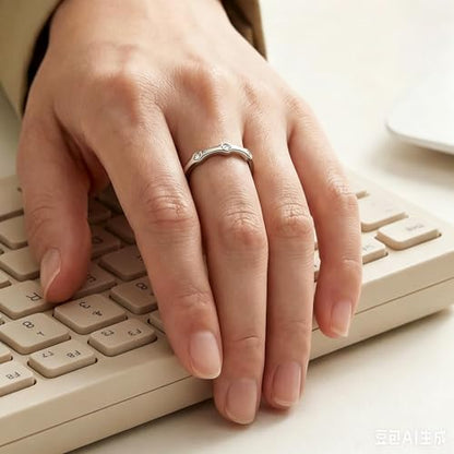 JUDE Jewelers 2mm Stainless Steel Stackable Eternity Wedding Band Ring - color: Silver