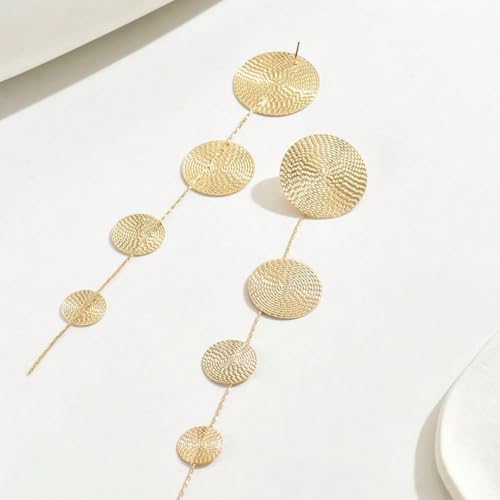 Gold Dangle Earrings for Women Long Statement Drop Boho Gold Chandelier Disc Tassel Earrings Dangle for Party Wedding Trendy Jewelry Gifts - color: A1-gold