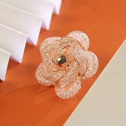 Brooches Fashionable and Refined Hollow-Out Breastpin for Girls Ladies and Women | Clothes Pin | Brooches and Pins for Women | Daisy Pin | Ladies Jewelry | Flower Brooch - color: Gold